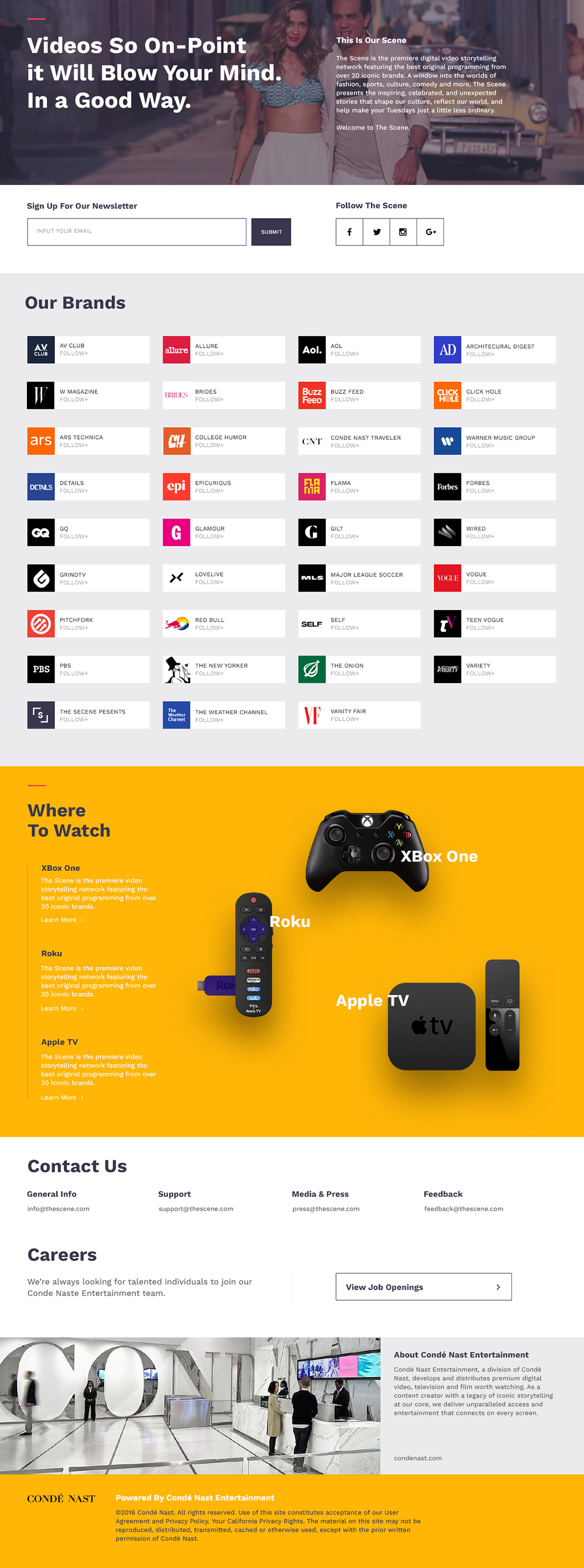 The Scene - About Us - Full Page