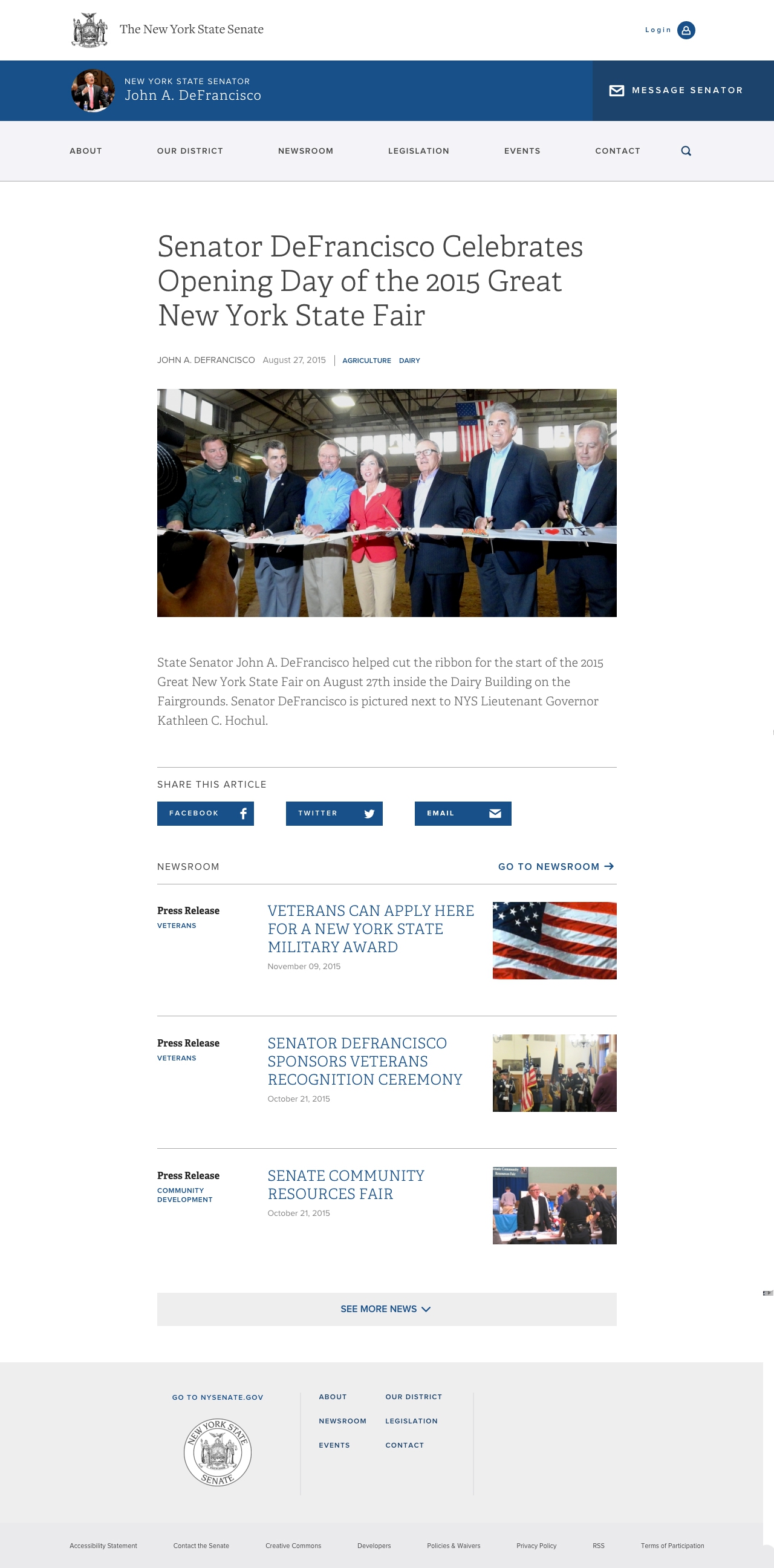 NY Senate - Article Page