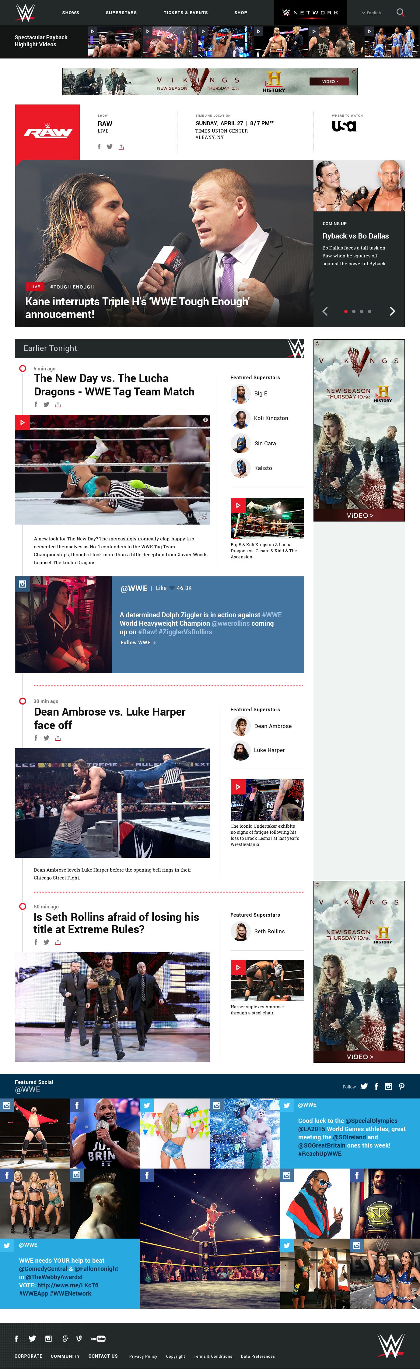 WWE - Event Detail - Desktop