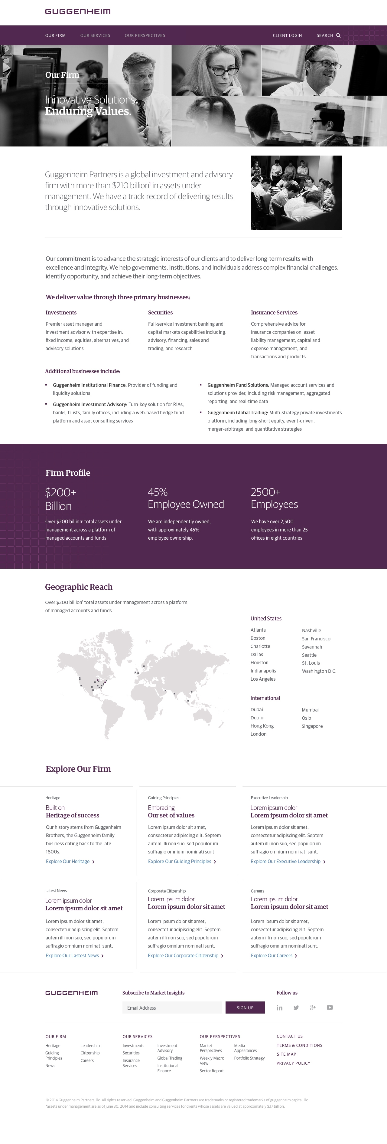 Guggenheim - Our FIrm