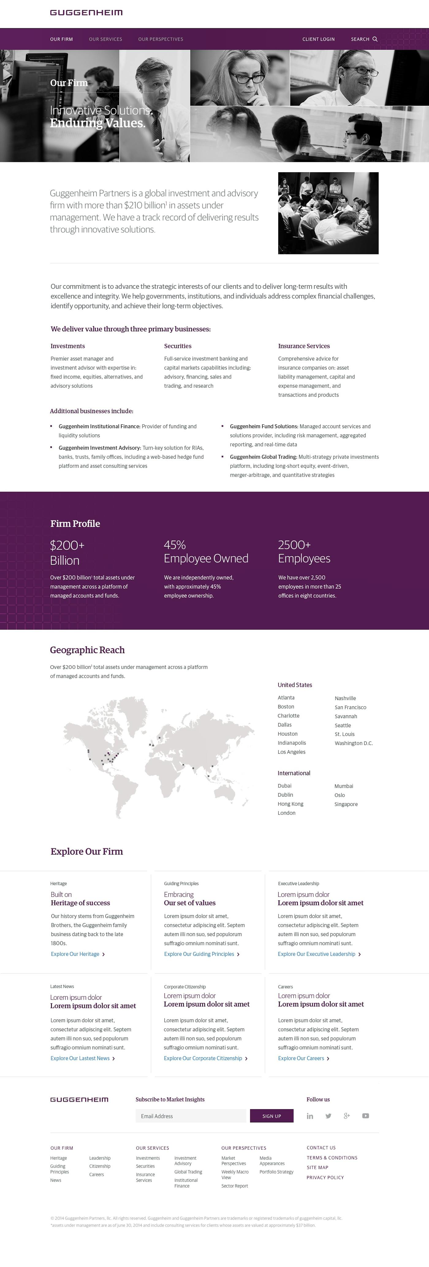 Guggenheim - Our FIrm