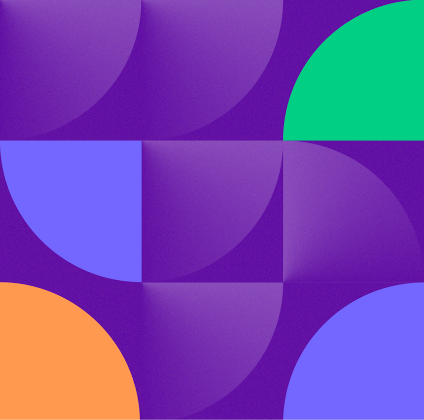 Geometry Purple multiple Quater Circles