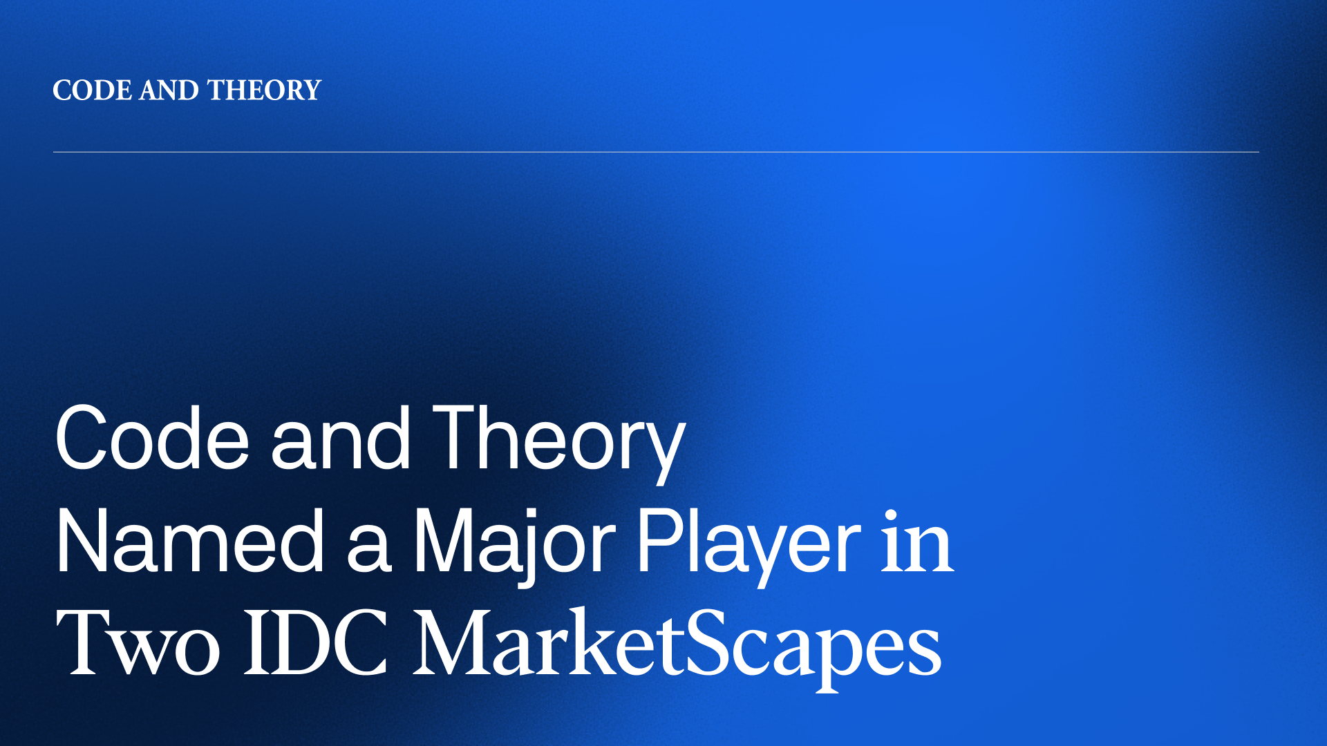 IDC Market Scapes Announcement 1920x1080
