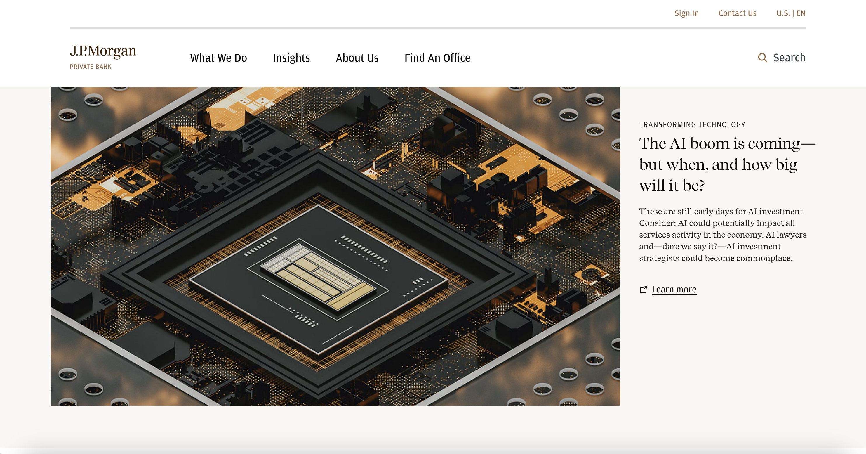 JPMorganChase's Private Bank digital experience