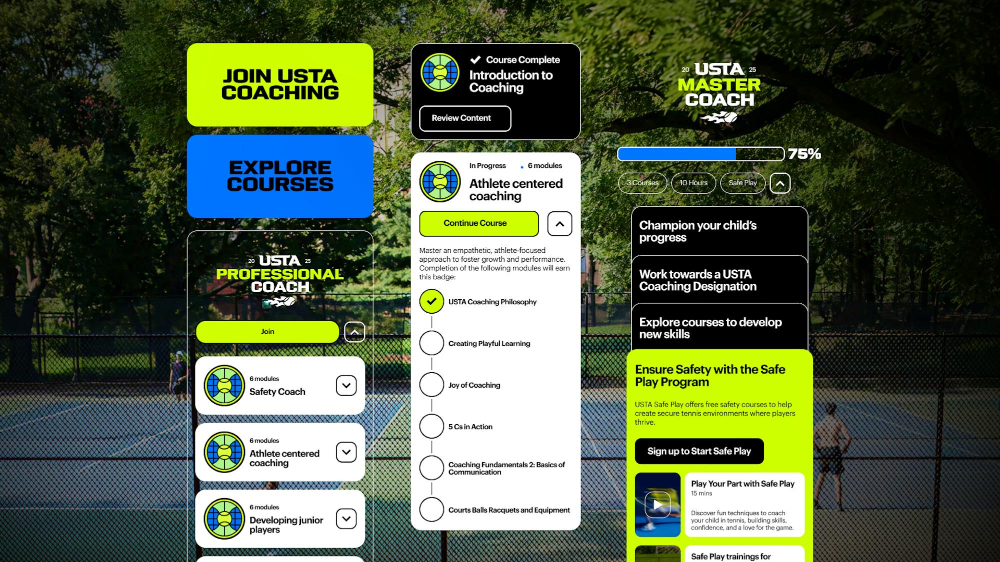 USTA Course Overview